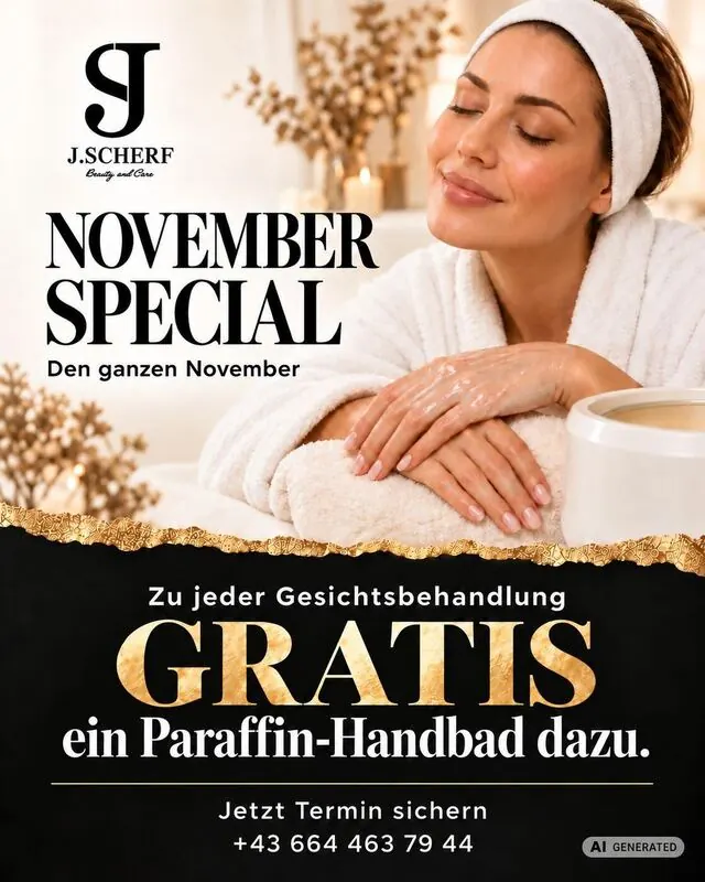 Instagram-Beitrag: November-Special mit Paraffin-Handbad